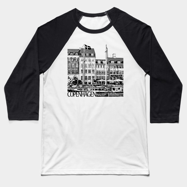 Copenhagen Baseball T-Shirt by TravelTs
